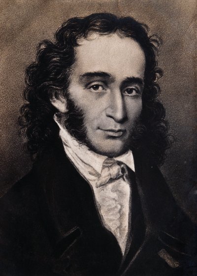 Portret van Niccolo Paganini door Unbekannter Künstler