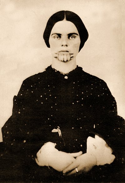 Portret van Olive Oatman, ca. 1857 door Unbekannt