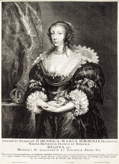 Portret van koningin Henrietta Maria de Bourbon door Unbekannt