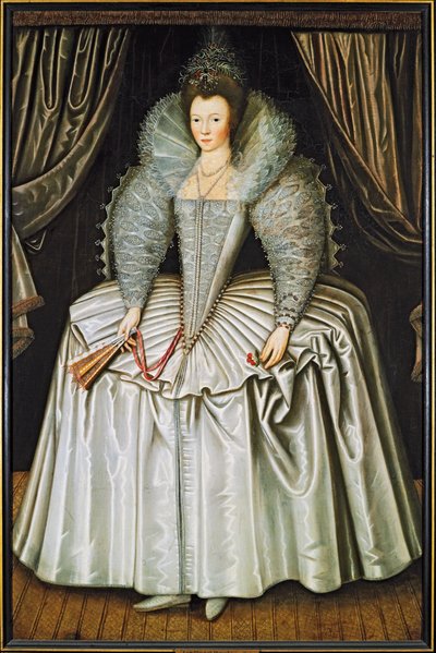 Portret van een dame, geïdentificeerd als Elizabeth Howard door Unbekannt