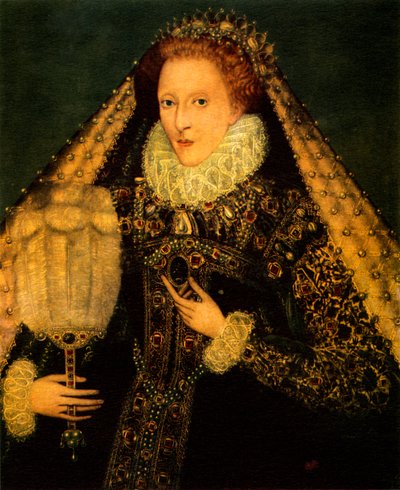 Portret van koningin Elizabeth I van Engeland (prent) door Unbekannter Künstler