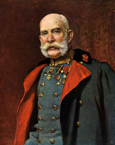 Portret van Keizer Franz Josef I van Oostenrijk door Unbekannter Künstler