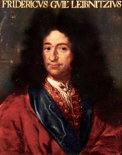 Portret van de Duitse filosoof Gottfried Wilhelm Leibniz door Unbekannt