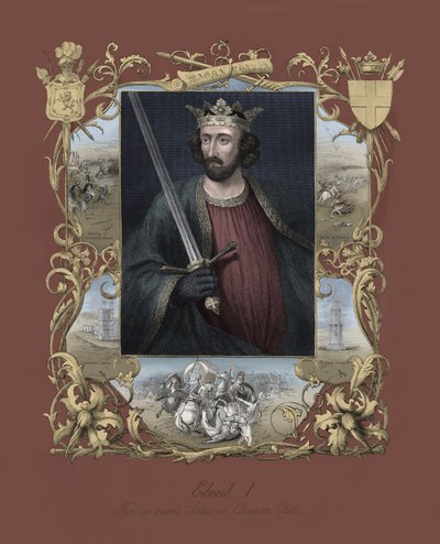 Portret van de Koning van Engeland Edward I door Unbekannter Künstler