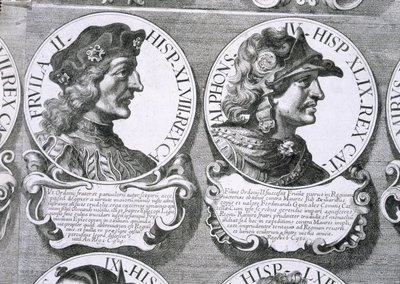 Portretten van Fruela II en Alfonso IV door Unbekannt