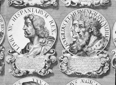 Portretten van Liuva I, Liuvigild en Hermenegild door Unbekannt