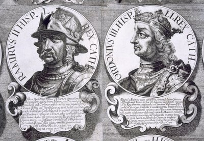 Portretten van Ramiro II en Ordono III door Unbekannt