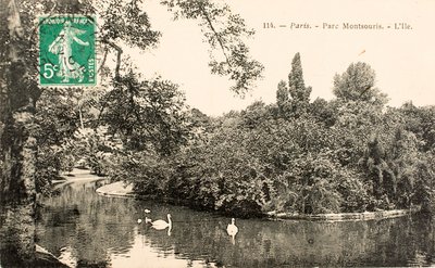 Parc Montsouris, Parijs, Seine, Île de France, Frankrijk door William M. Timlin