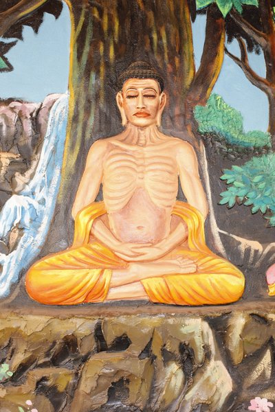 Preah Prom Rath Klooster. Leven van de Boeddha. Experiment met ascese, Siem Reap, Cambodja door Unbekannt