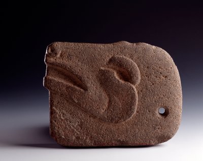 Precolumbiaanse kunst, Maya-beschaving, klassieke periode: zoomorfische bijl in gesneden steen die het hoofd van een hert voorstelt door Unbekannt