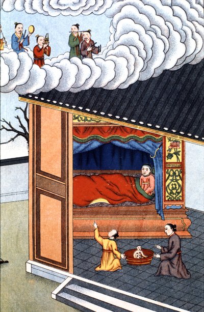 Voorspellende droom over de geboorte van Confucius door Unbekannter Künstler