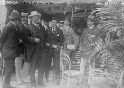 President Theodore Roosevelt in Rio de Janeiro voor de Roosevelt-Rondon Wetenschappelijke Expeditie door Unbekannt