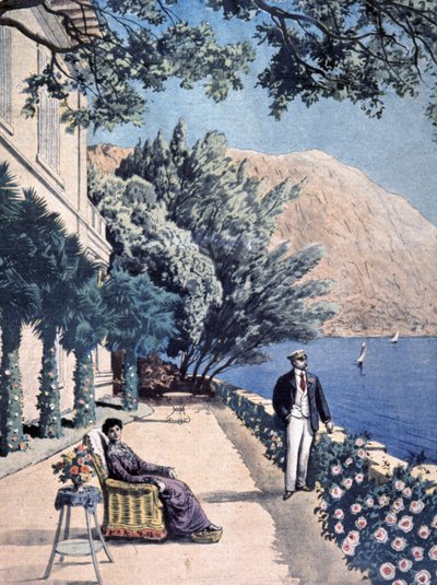 Presidentiële vakantie, Poincaré in Eze les Pins door Unbekannter Künstler