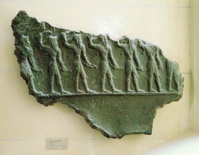 Processie van Elamitische krijgers, Susa, Iran, Elamitische Periode, ca. 1150 voor Christus door Unbekannt
