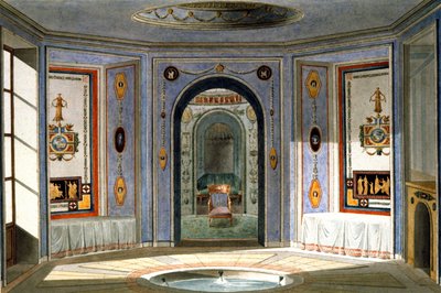 Project voor een badkamer onder Directoire, eind 18e eeuw door Unbekannter Künstler