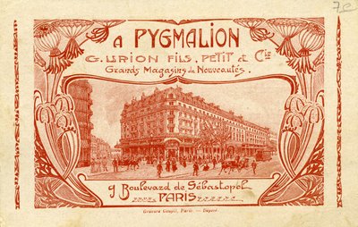 Pygmalion - advertentie voor Frans warenhuis door Unbekannter Künstler