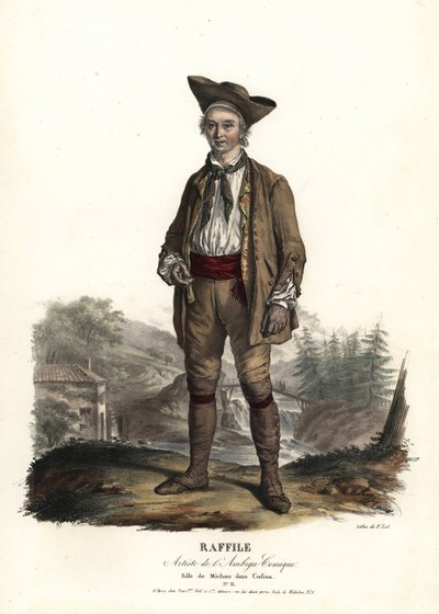 Raffile als Michau in Coelina door René Charles Guilbert de Pixérécourt, Ambigu Comique door Unbekannter Künstler