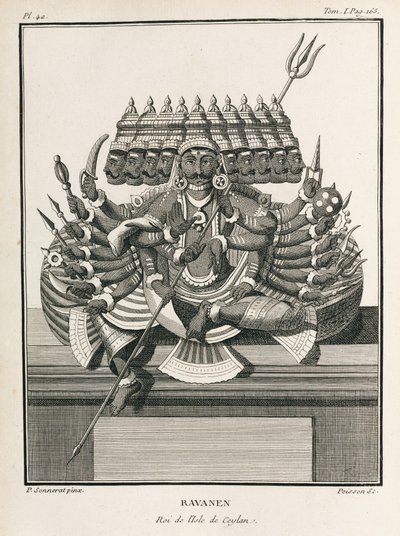Ravanen, koning van het eiland Ceylon door Unbekannt