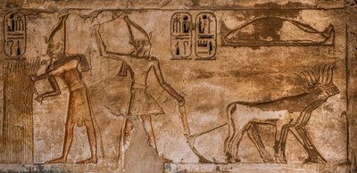 Reliëf met vurige scènes op de noordoostelijke muur van kamer 26, Medinet Habu, dodentempel van Ramses III, Luxor, Thebe-West, Egypte, Afrika door Unbekannter Künstler