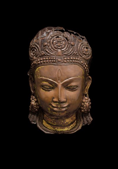 Repousse masker van Shiva, c.11e eeuw door Unbekannt