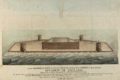 Voorstelling van het Franse vlot dat verondersteld werd Groot-Brittannië binnen te vallen in 1798 (gravure) door Unbekannter Künstler