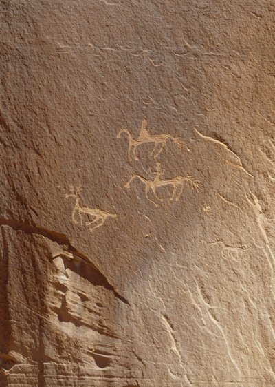 Rotstekeningen, Ledge Ruin, Canyon de Chelly National Monument, Arizona, VS door William M. Timlin
