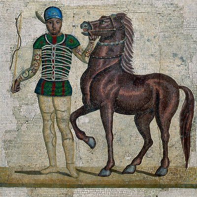 Romeinse wagenmenner, c.2e-3e eeuw na Christus door Unbekannt