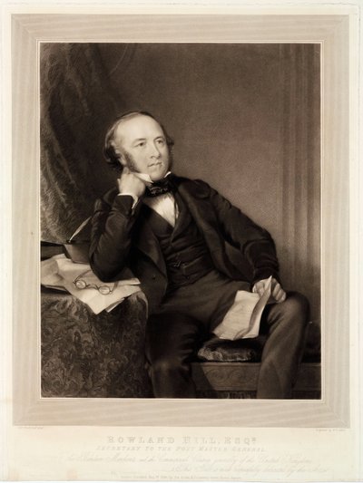 Rowland Hill, bedenker van de penny post door Unbekannt