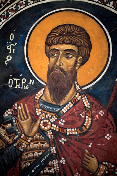 Sint Theodoor Tiron: Byzantijnse fresco uit de 14e eeuw (1332) door Unbekannt