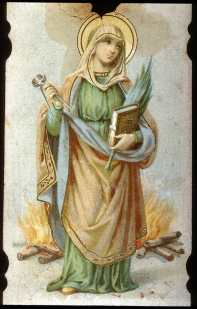 Sainte Appoline, Chromolithografisch Karton door Unbekannter Künstler