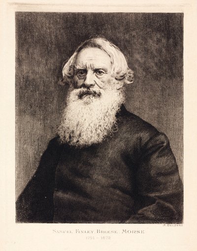 Samuel F B Morse, Amerikaanse kunstenaar en de uitvinder van de morsecode, ca. 1870 door Unbekannt