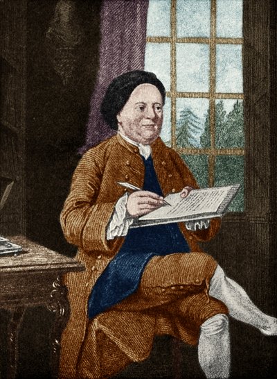 Samuel Richardson, portret. Engelse auteur 19 augustus 1689 - 4 juli 1761. door Mason Chamberlin door Unbekannt