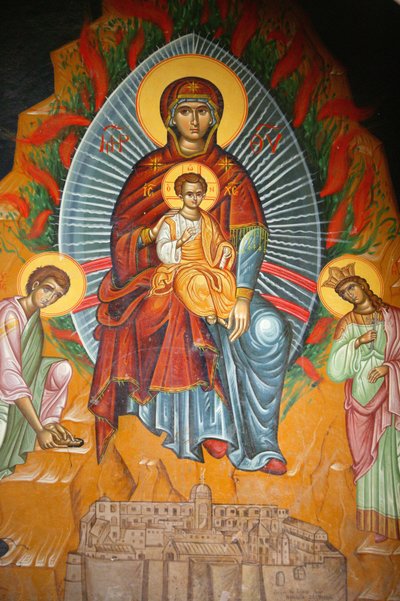 Icoon van het orthodoxe klooster van Santa Catherine, Sint-Catharina Egypte door Unbekannt