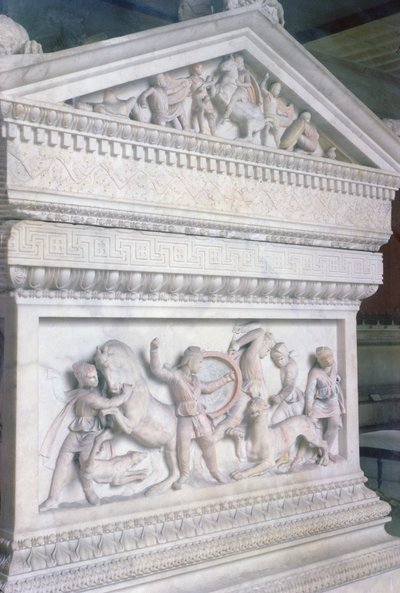 Sarcophagus van Alexander de Grote (356-323 v.Chr.) (marmer) door Unbekannt