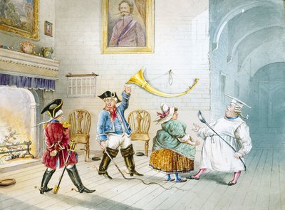 Scène uit Baron Munchausen, ca. 1850 door Unbekannter Künstler
