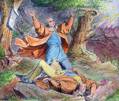 Scène uit het leven van protestantse hervormer Martin Luther door Unbekannter Künstler