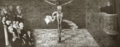 Scène uit het leven van protestantse hervormer Maarten Luther door Unbekannter Künstler