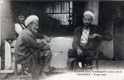 Servië, Florina: Turkse mannen - Ansichtkaart 1914-1918 door William M. Timlin