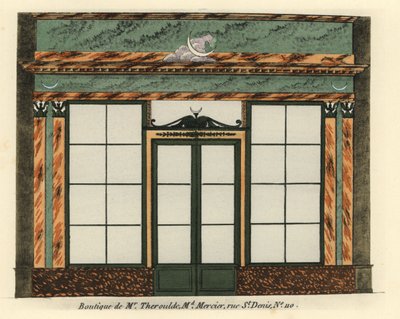 Winkelpui van de fourniturenwinkel van Monsieur Theroulde door Unbekannter Künstler