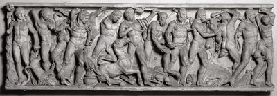 Zijde van een sarcofaag die de werken van Hercules afbeeldt, Romeins, 2e eeuw door Unbekannt