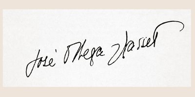 Handtekening van José Ortega y Gasset door Unbekannt