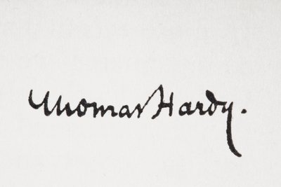Handtekening van auteur Thomas Hardy, uit King Albert