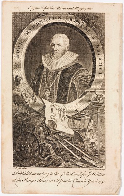 Sir Hugh Myddelton, Welshe goudsmid en ingenieur, ca. 1620s door Unbekannt