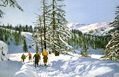 Skitocht aan de Franse Rivièra, ca. 1930 door Unbekannter Künstler