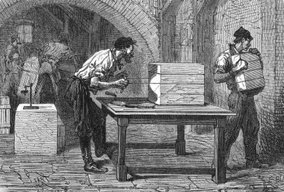 Zeep maken, Marseille, ca. 1880 (gravure) door Unbekannter Künstler