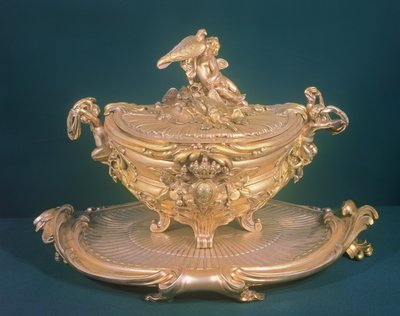 Soepterrine, Louis XV, gemaakt voor keizerin Elizabeth (1709-62) van Rusland, door F.T.Germain, Parijs door Unbekannt
