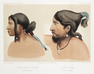 Zuid-Amerikaanse Indianen, ca. 1843-1847 door Unbekannt
