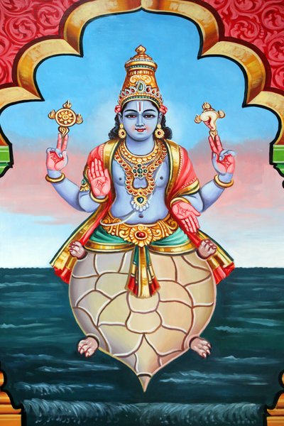 Sri Vadapathira Kaliamman hindoetempel. Avatar van Vishnu. Kurma 2e incarnatie. Singapore door Unbekannt