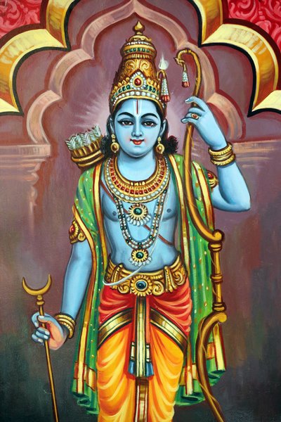 Sri Vadapathira Kaliamman hindoetempel. Avatar van Vishnu. Heer Rama 7e incarnatie. Singapore door Unbekannt