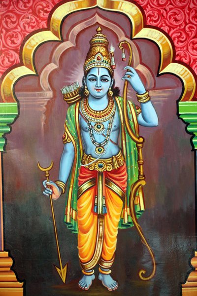 Sri Vadapathira Kaliamman hindoe tempel. Avatar van Vishnu. Heer Rama 7e incarnatie. Singapore door Unbekannt